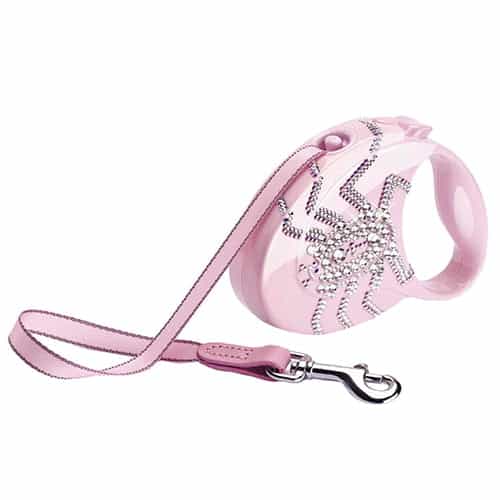 Поводок-рулетка для собак Flexi Glam Spider Rose Pink