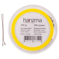 Невидимки Harizma 60 мм прямые 250 гр коричневые h10537-04B
