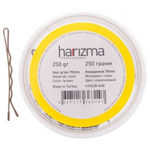 Невидимки Harizma 70 мм волна 250 гр коричневые h10538-04B