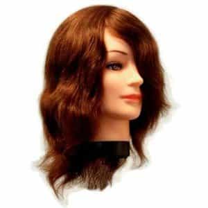 Голова учебная Eurostil, натуральные волосы, 20-25 см 01455