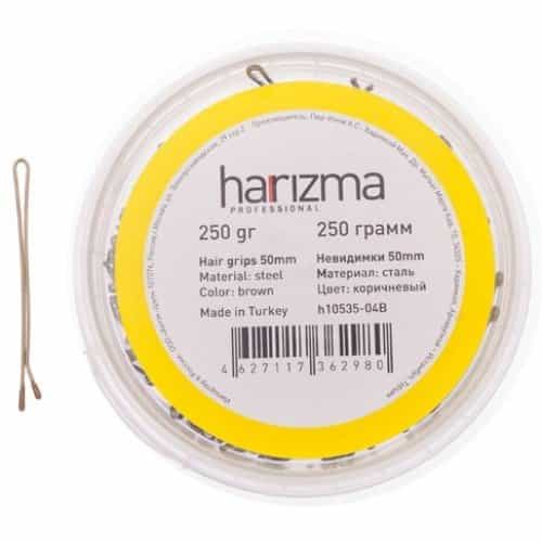 Невидимки Harizma 50 мм прямые 250 гр коричневые h10535-04B