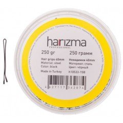 Невидимки Harizma 40 мм прямые 250 гр черные h10533-15B