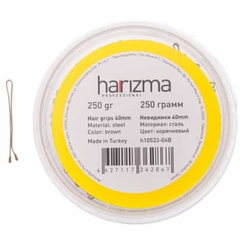 Невидимки Harizma 40 мм прямые 250 г коричневые h10533-04B