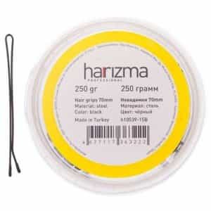 Невидимки Harizma 70 мм прямые 250 гр черные h10539-15B