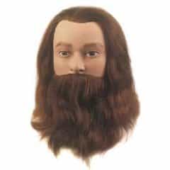 Голова учебная Sibel Leif, мужская с усами и бородой, натуральные волосы, 20-25 см 0041001