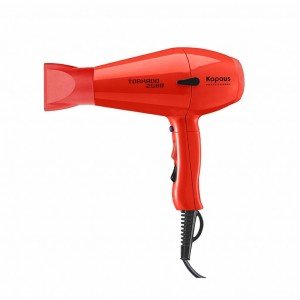 Профессиональный фен для укладки волос Kapous Tornado 2500 красный 1439K