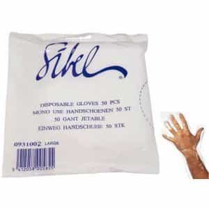 Перчатки Sibel полиэтиленовые, 50 шт, размер L 0931002