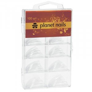 Типсы Planet Nails, прозрачные, 100 шт в упаковке, №1-10 17111