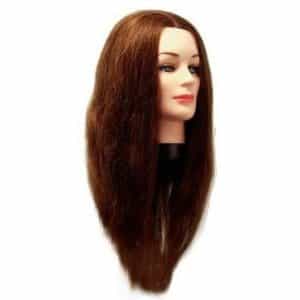 Голова учебная Eurostil, брюнетка, натуральные волосы 40–50 см в комплекте со штативом 00603