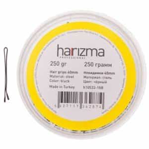 Невидимки Harizma 40 мм прямые 250 гр черные h10533-15B
