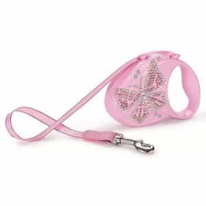 Поводок-рулетка для собак Flexi Glam Butterfly Small Розовая