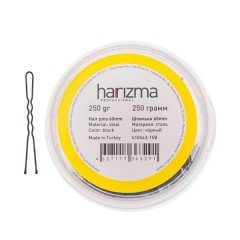 Шпильки Harizma 60 мм волна 250 гр черные h10543-15B