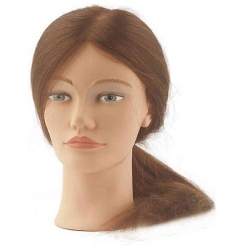 Голова учебная Sibel Fashion, шатенка, натуральные волосы, 45-50 см 0040801