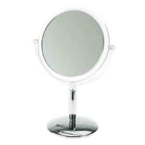 Зеркало настольное Dewal, пластик, серебристое 15x21,5 см MR-417