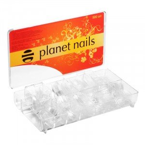 Типсы Planet Nails, прозрачные, 500 шт в упаковке, №1-10 17005P