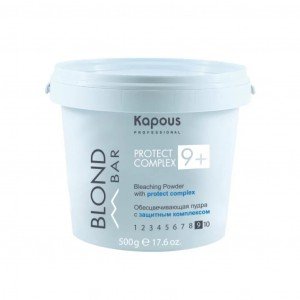 Пудра Kapous BLOND BAR для обесцвечивания волос с защитным комплексом 9+, 500 г