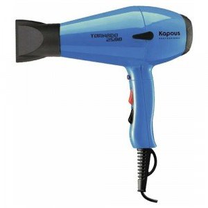Профессиональный фен для укладки волос Kapous Tornado 2500 синий 1606K