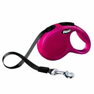 Поводок-рулетка для собак Flexi New Classic M 5 м трос розовый