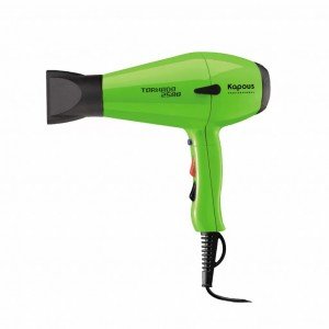 Профессиональный фен для укладки волос Kapous Tornado 2500 зеленый 1608K