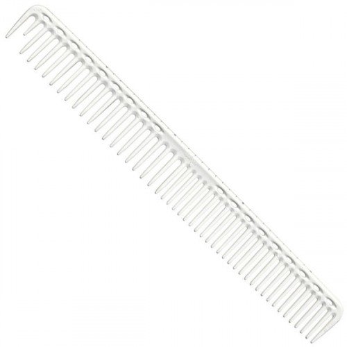 Расческа для стрижки редкозубая Y.S.Park Long Round Tooth Cutting Comb with Guide YS-G33 white