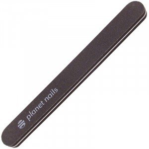 Пилка для ногтей Planet Nails, стандартная, черная, Sponge, 100/180 20015