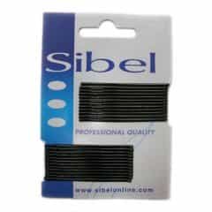 Невидимки Sibel гладкие чёрные, 50 мм, 24 шт 940015002
