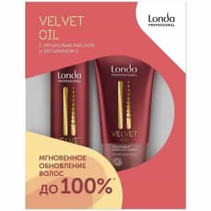Подарочный набор Londa Velvet Oil для обновления волос с аргановым маслом 250+200мл 99350016736