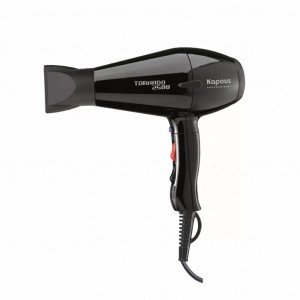Профессиональный фен для укладки волос Kapous Tornado 2500 черный 1436K