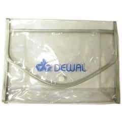 Косметичка Dewal полимерный материал, прозрачно-серая на кнопке 22x8x16 см p004